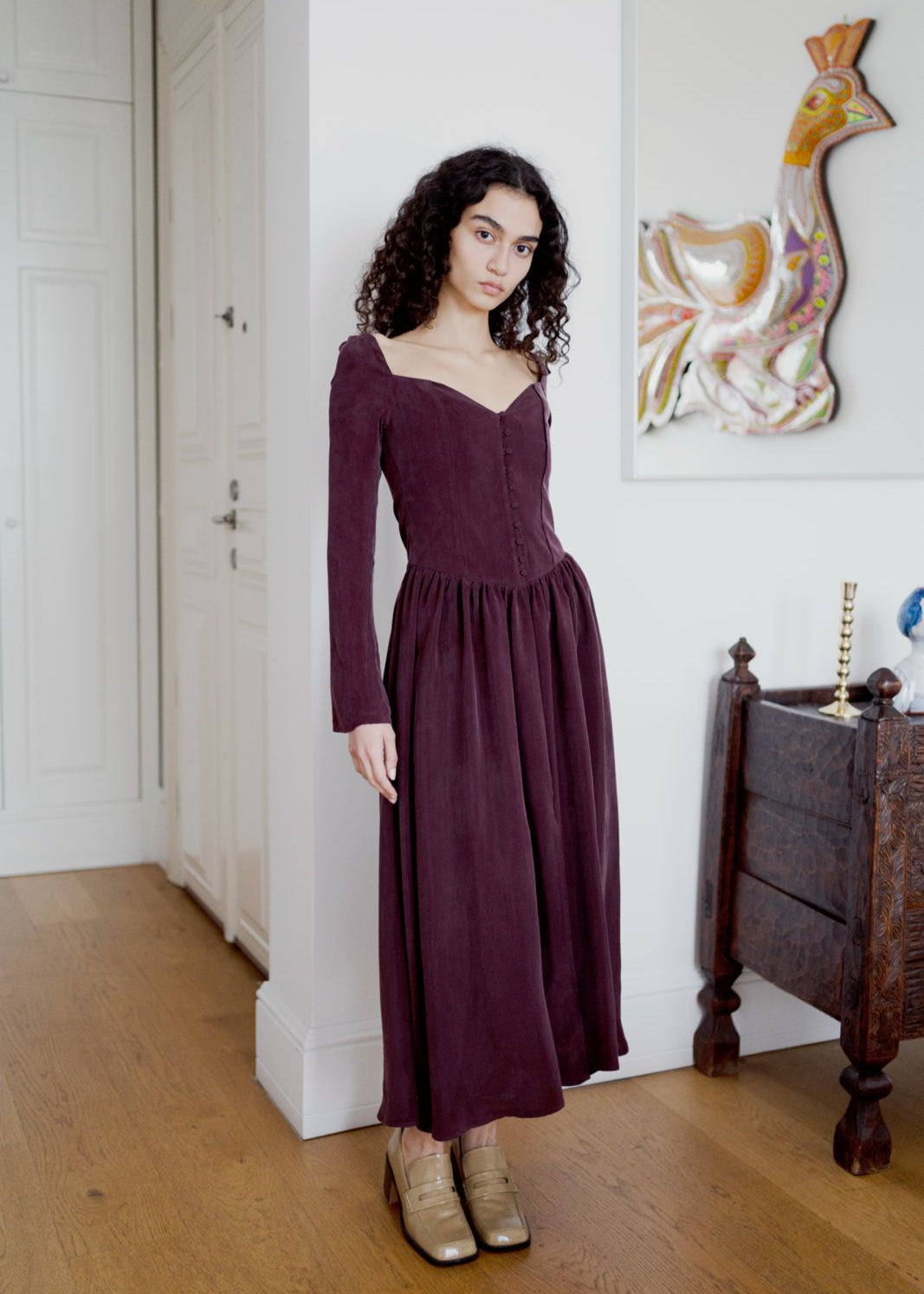 Jessa Dress - Burgundy