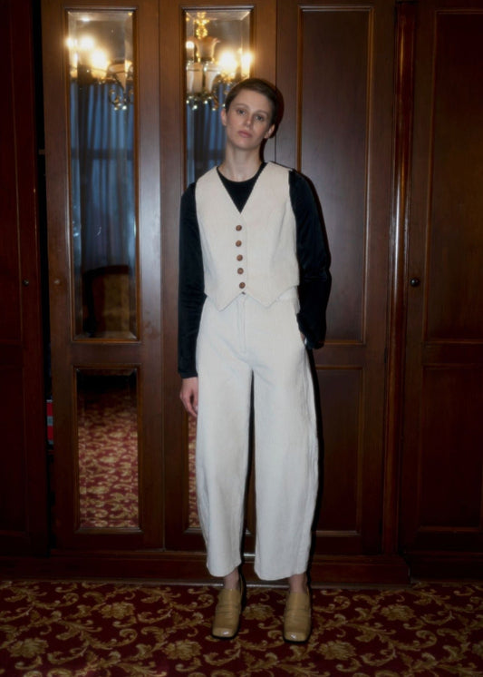 Side Kick Trousers - Off-White - OhSevenDays