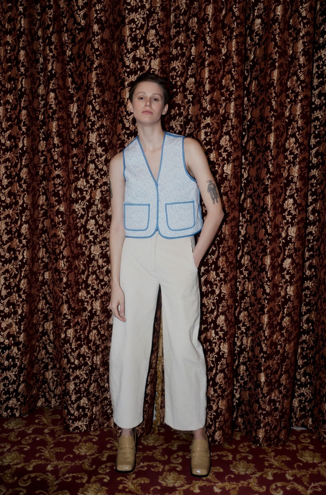 Rose Vest - Blue