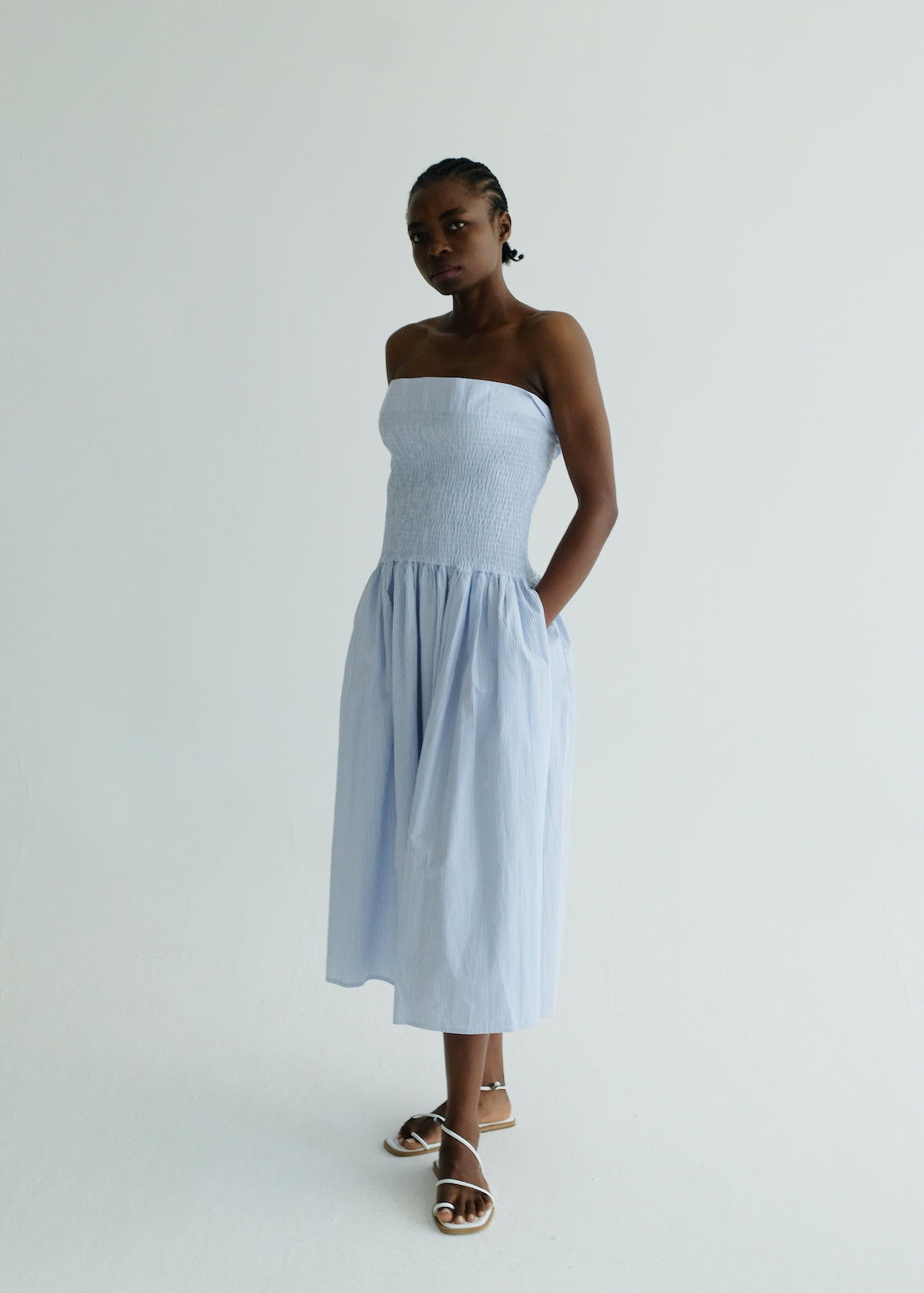 Oh Seven Days Scrunch Dress - White - S Oh Seven Days Scrunch Dress - White - S
