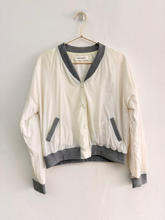 SAMPLE - bomber jacket white SMALL