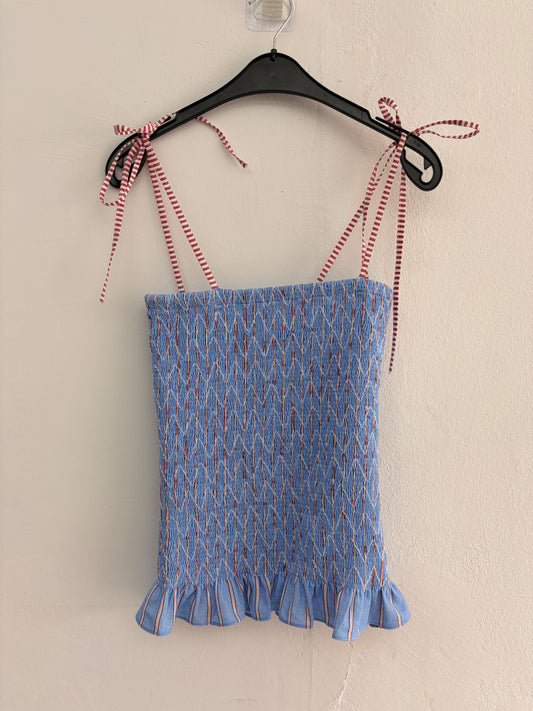 SAMPLE JUSTINE TOP - XS BLUE (Copy)