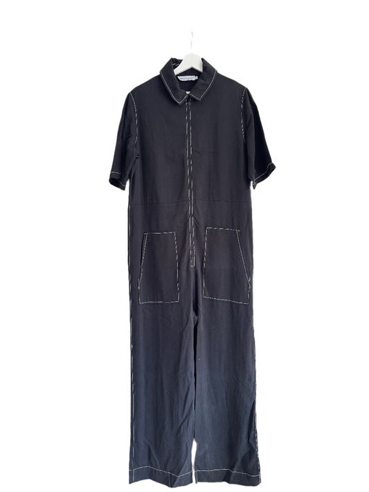 SAMPLE Beatrice Boilersuit - Maternity (black) - OhSevenDays