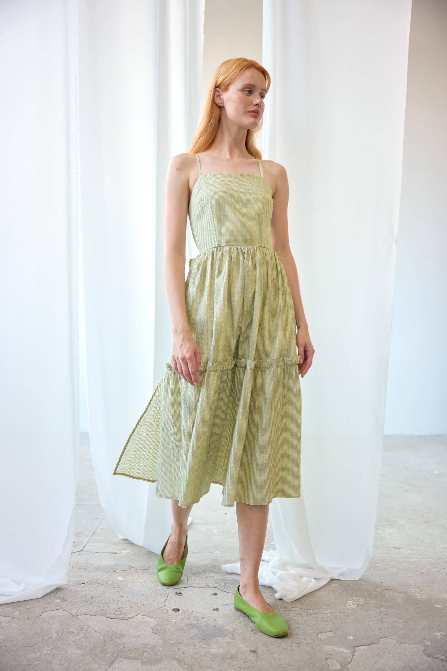 Holly Dress - Green Check