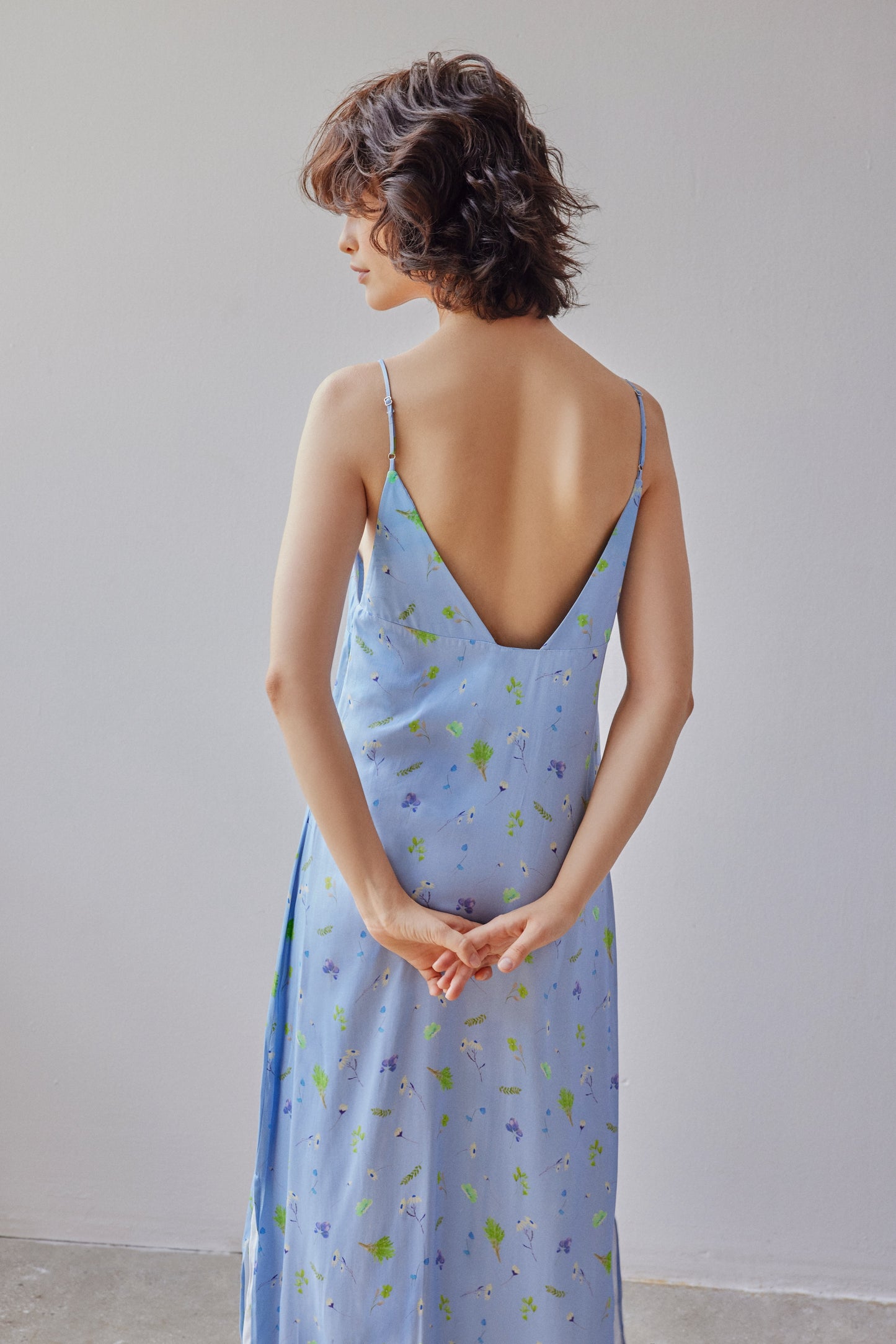 Lisbon Dress - Blue Floral