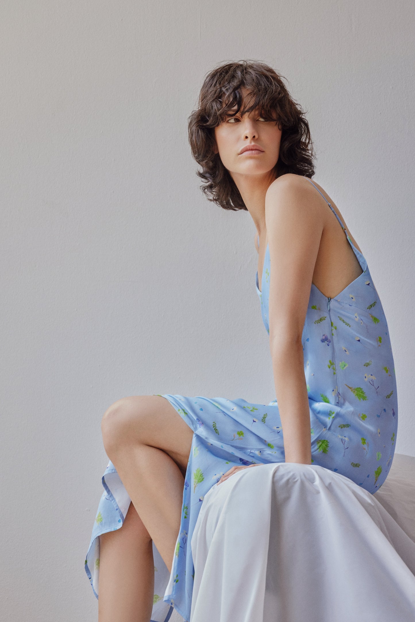 Lisbon Dress - Blue Floral