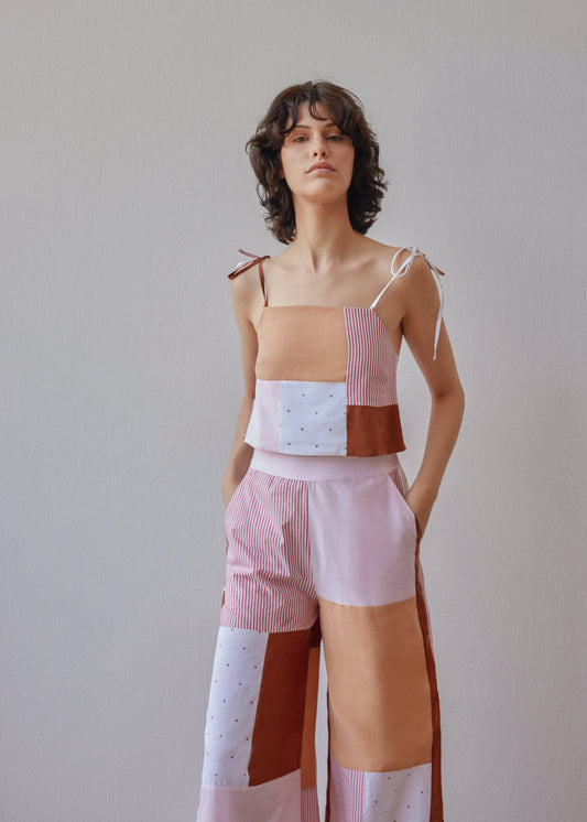 Darcy Top - Patchwork Pink