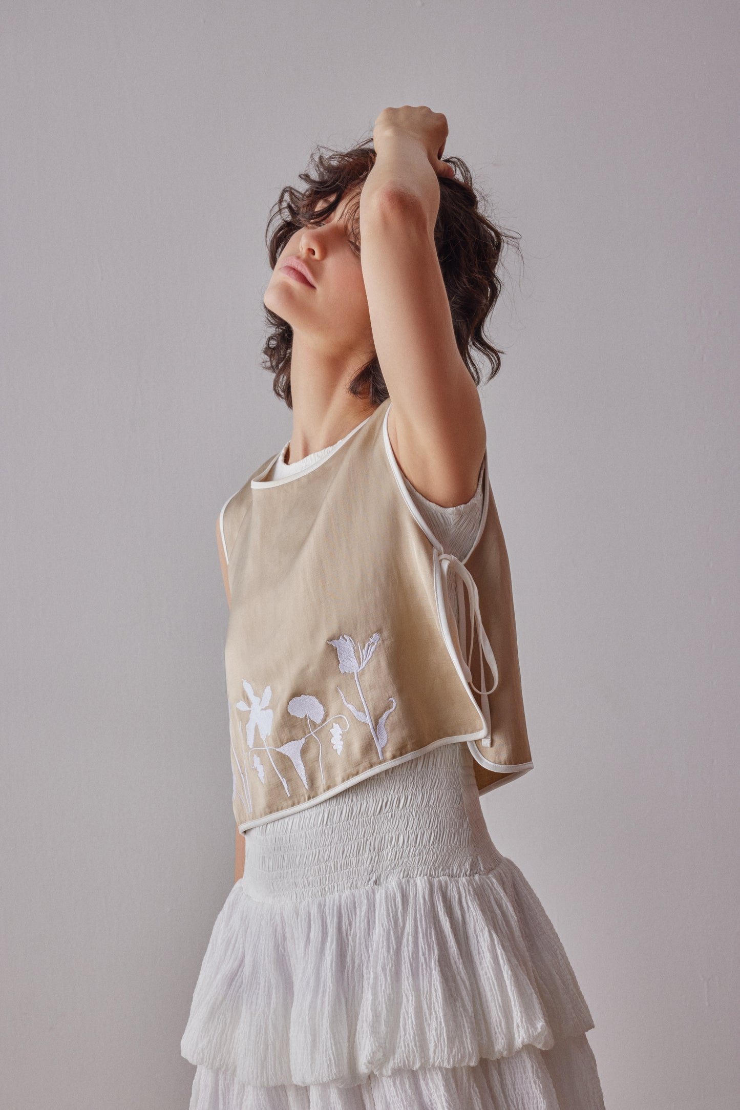Maya Vest Top - Beige