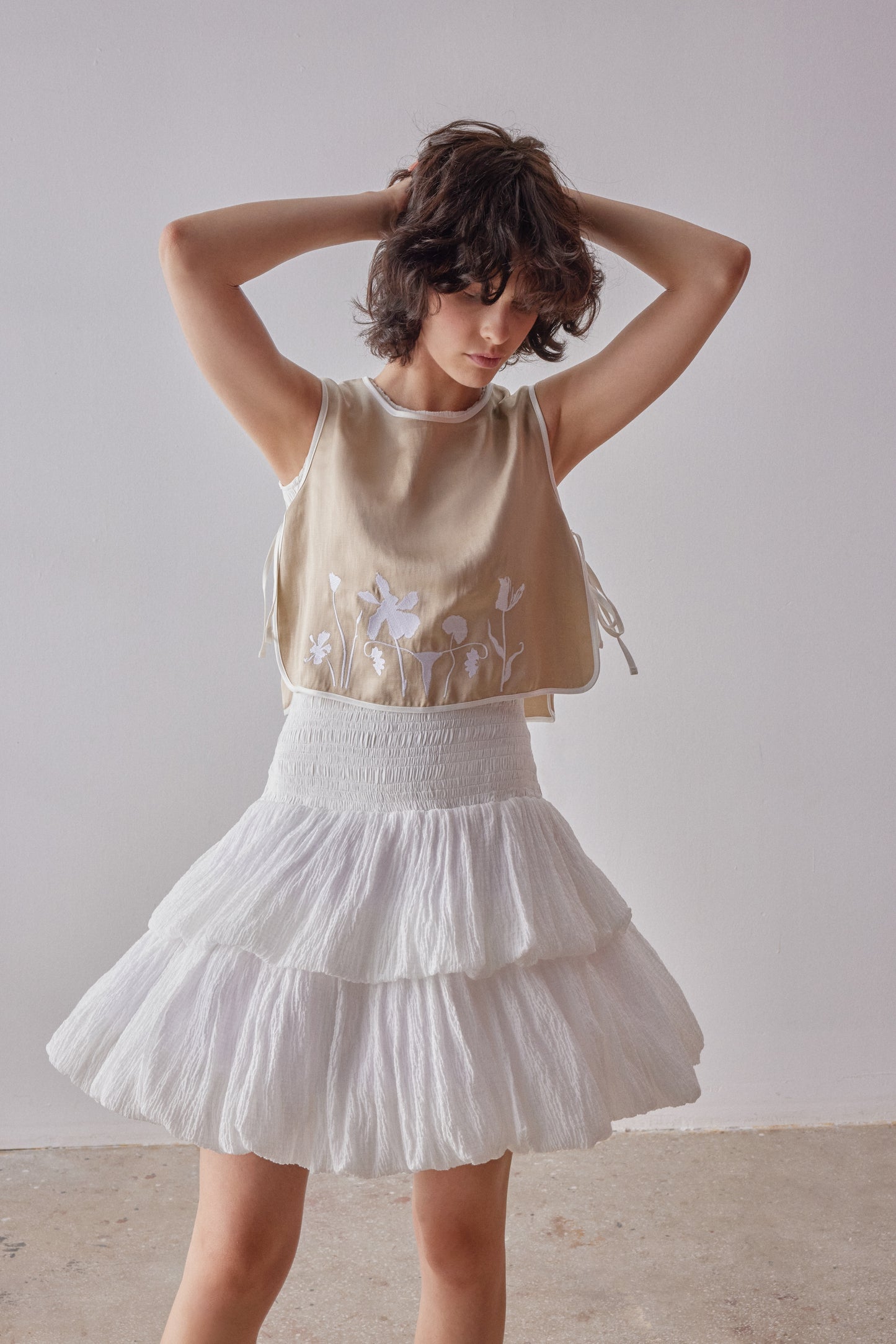 Maya Vest Top - Beige