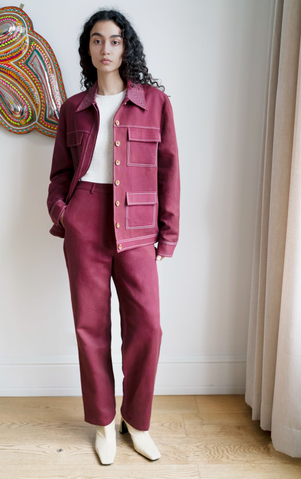 Pick Pocket Jacket - Burgundy - OhSevenDays