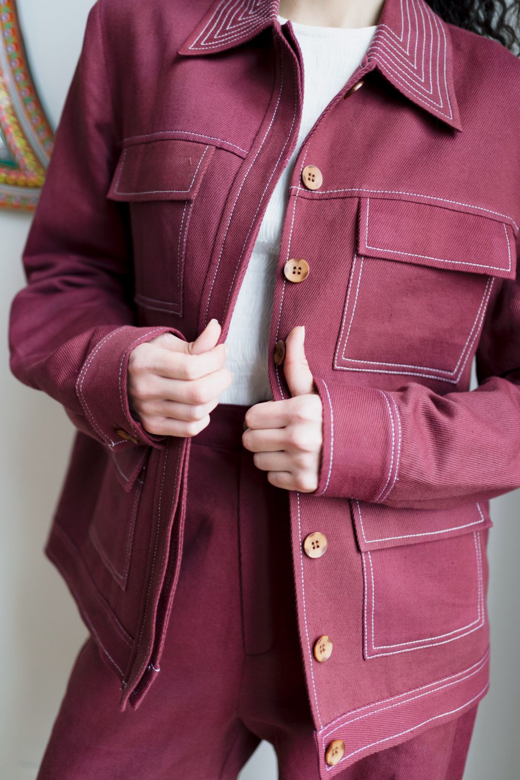 Pick Pocket Jacket - Burgundy - OhSevenDays