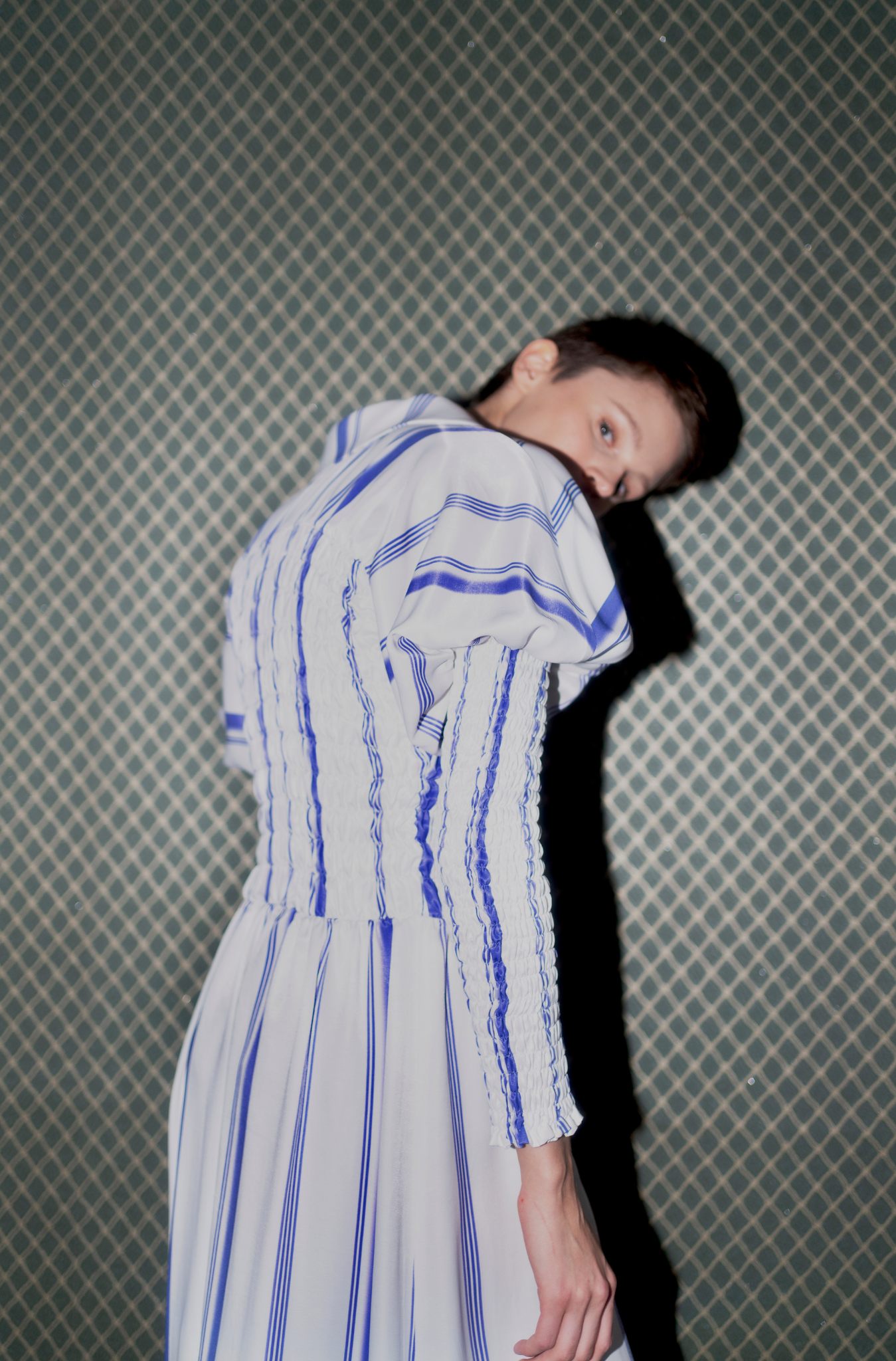 Eloise Dress - Blue Striped