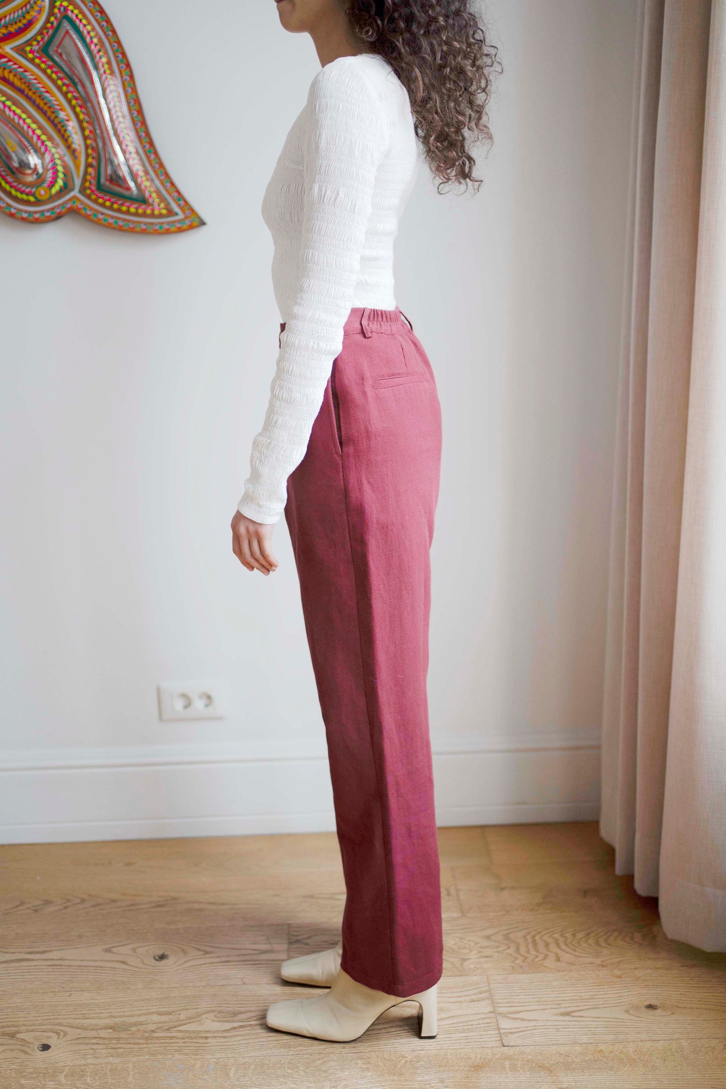 SAMPLE Idil Trousers - Burgundy