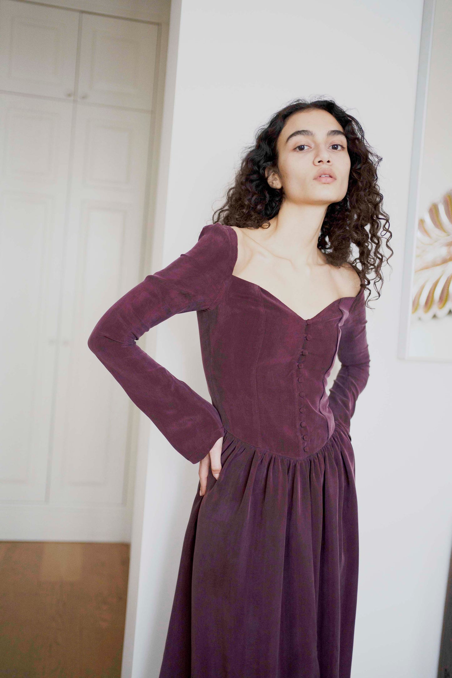 Jessa Dress - Burgundy
