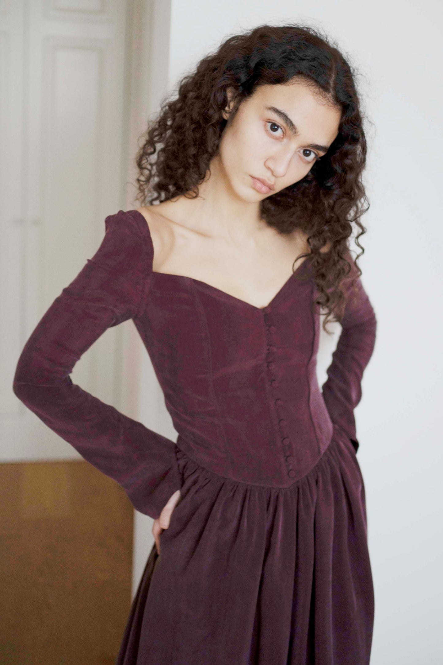 Jessa Dress - Burgundy