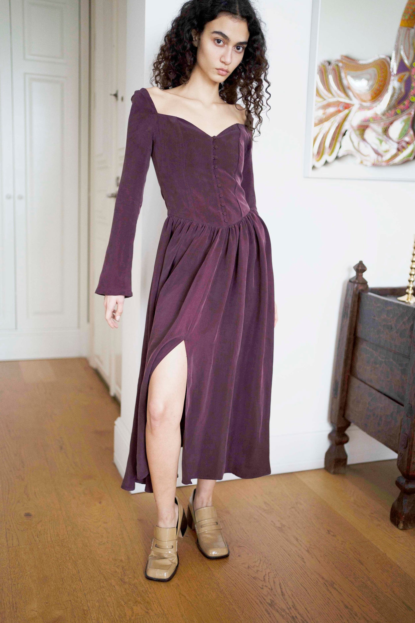 Jessa Dress - Burgundy