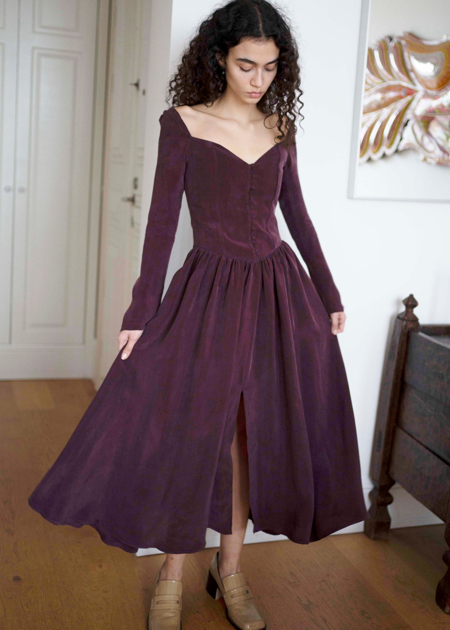 Jessa Dress - Burgundy