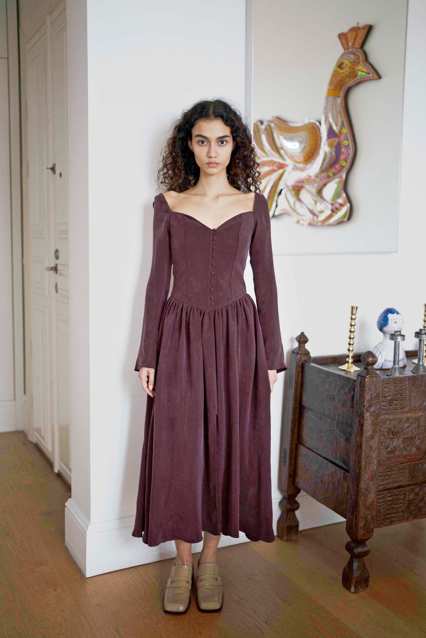Jessa Dress - Burgundy