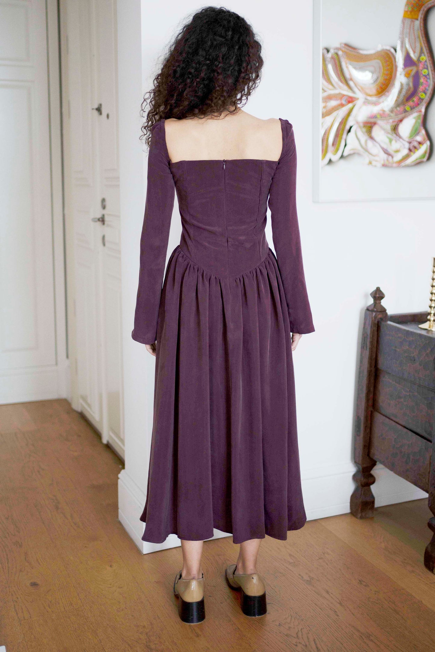 Jessa Dress - Burgundy