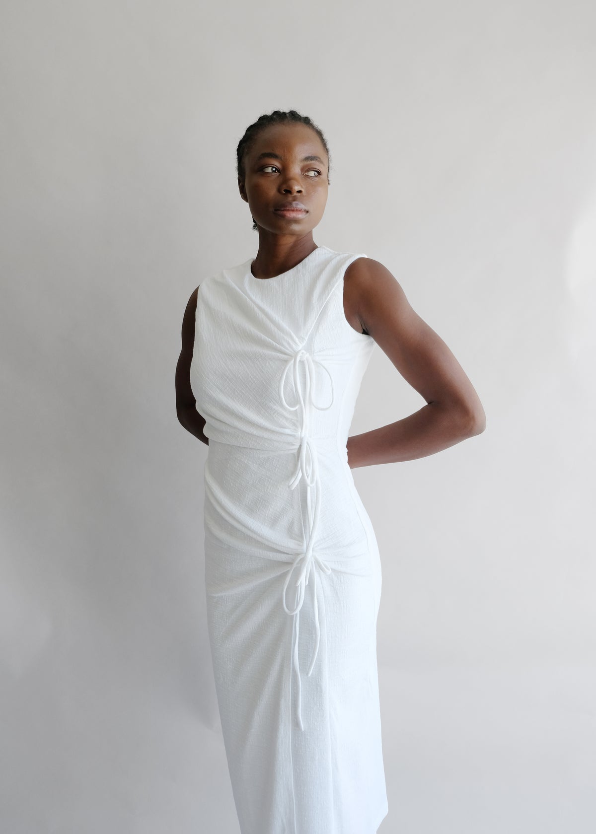 Margaret Tie Midi dress - OhSevenDays