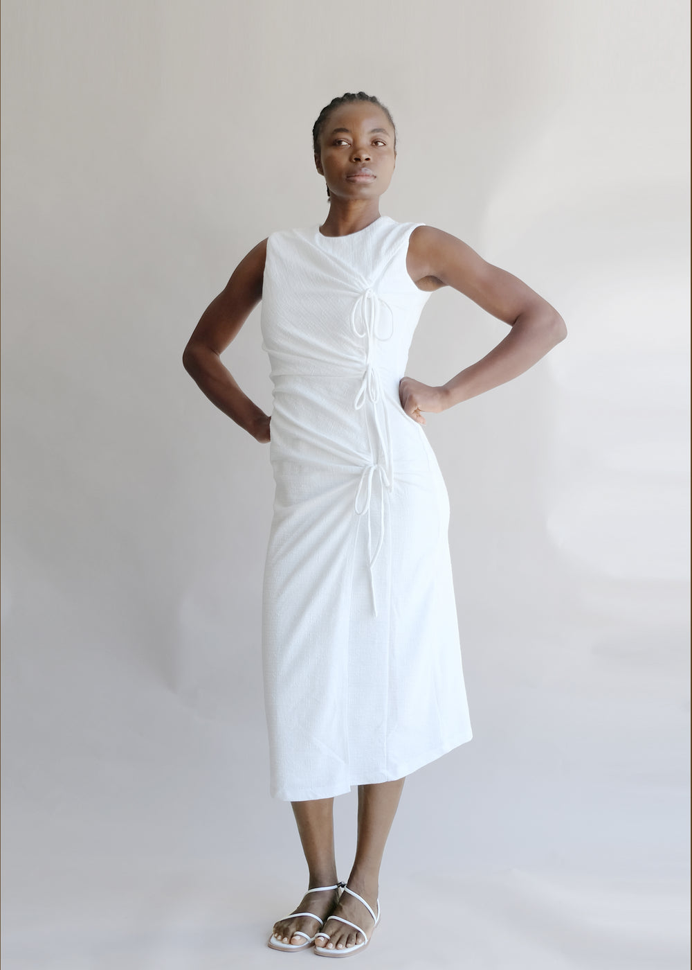 Margaret Tie Midi dress - OhSevenDays