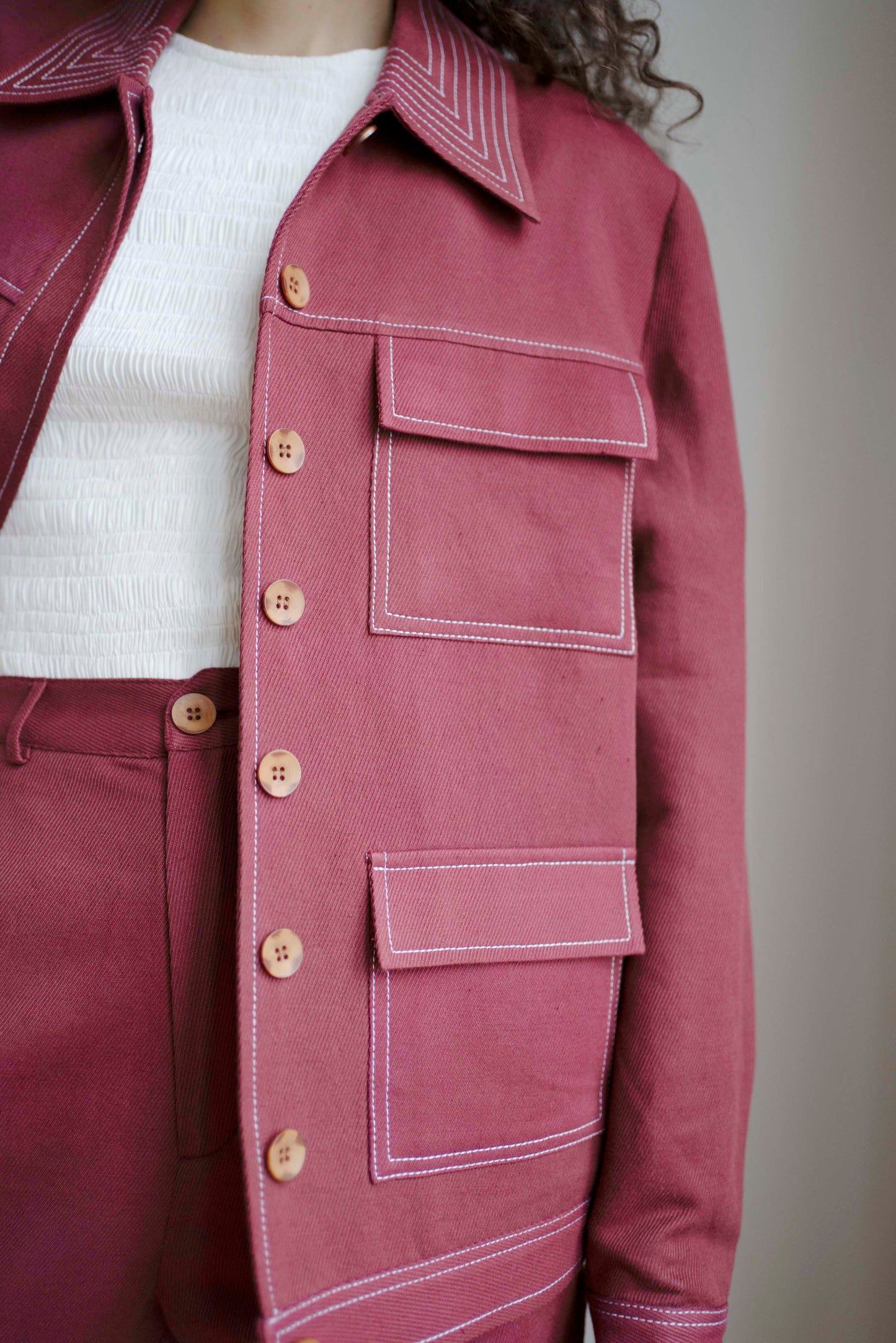 Pick Pocket Jacket - Burgundy - OhSevenDays