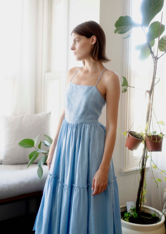 Holly Dress Sky Blue