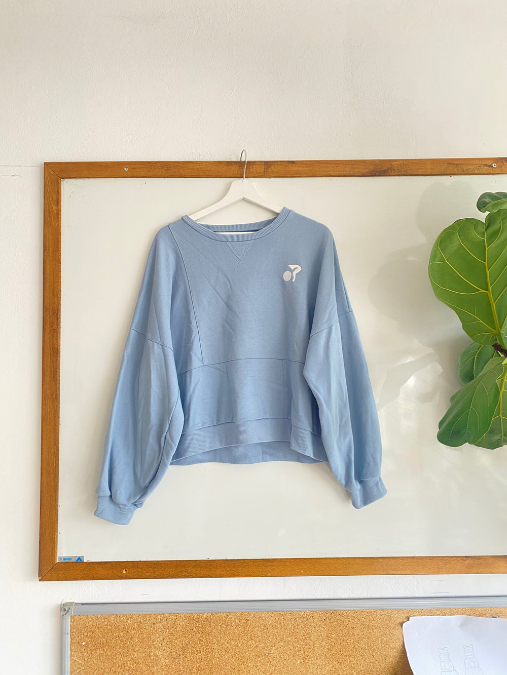 Patchwork Sweatshirt Blue