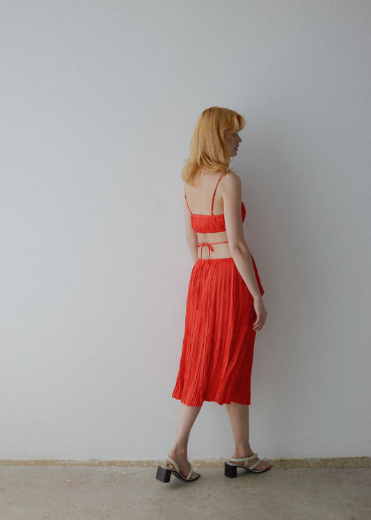 Simona Skirt - Red - OhSevenDays