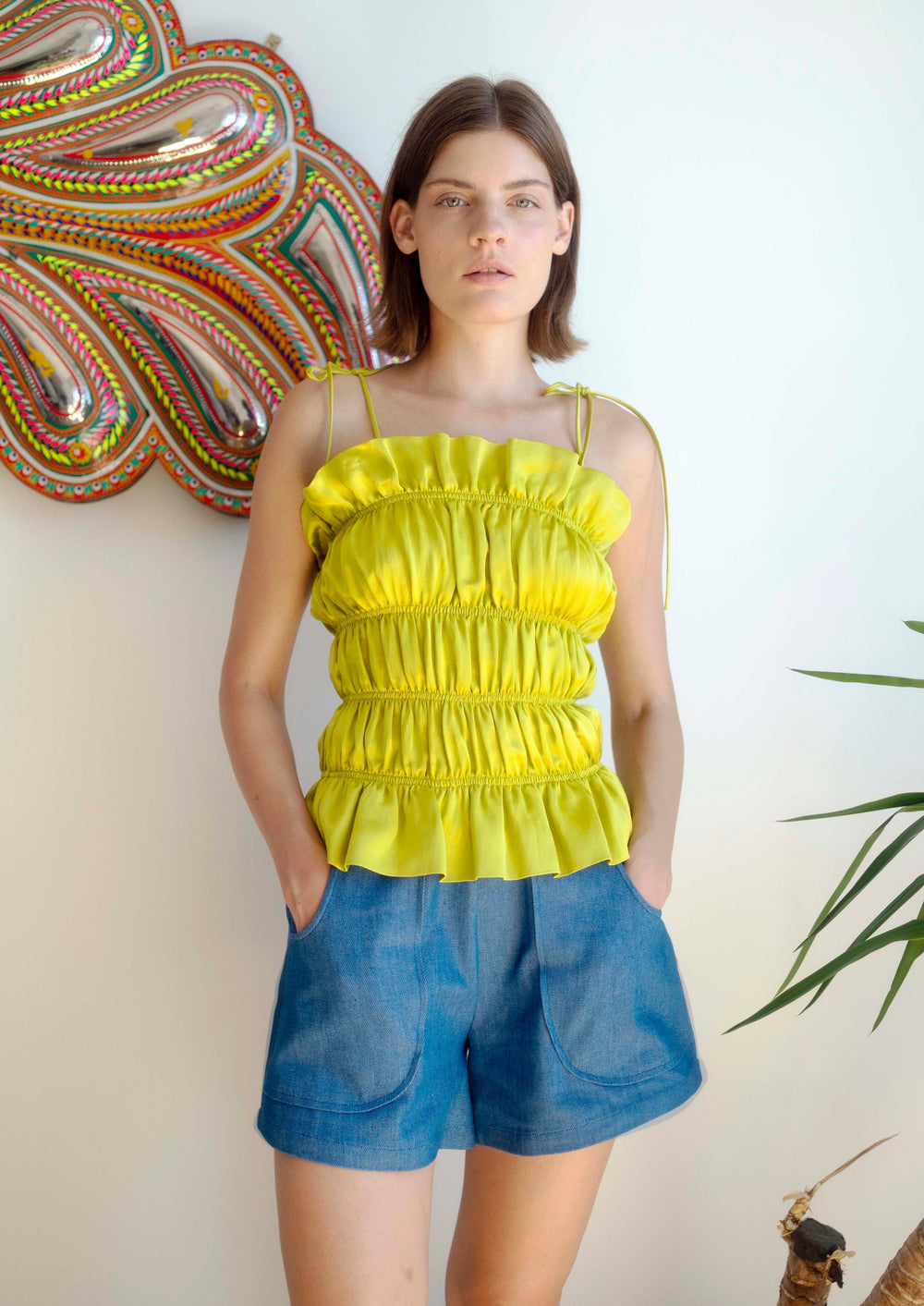 SAMPLE Crinkle Top Lemon - OhSevenDays