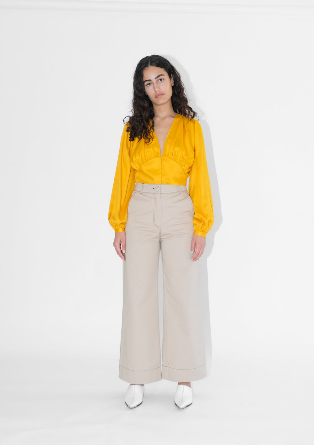 SAMPLE High Kick Trousers Beige