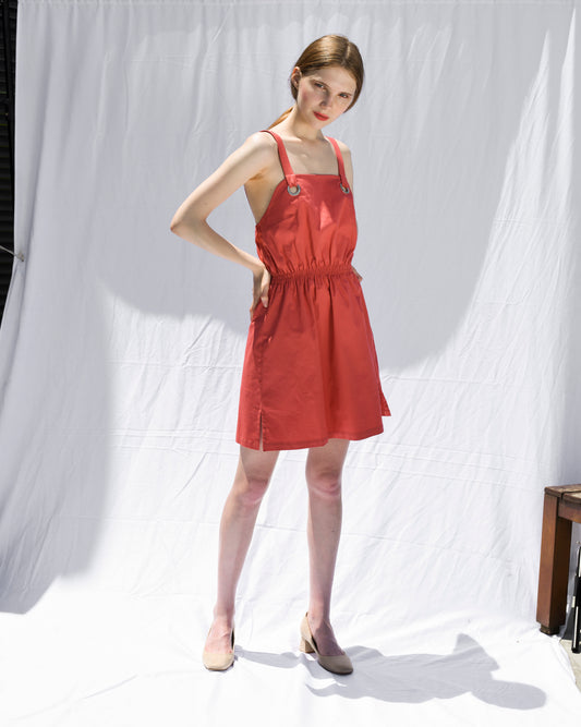SAMPLE Azalea Dress (coral pink) SMALL