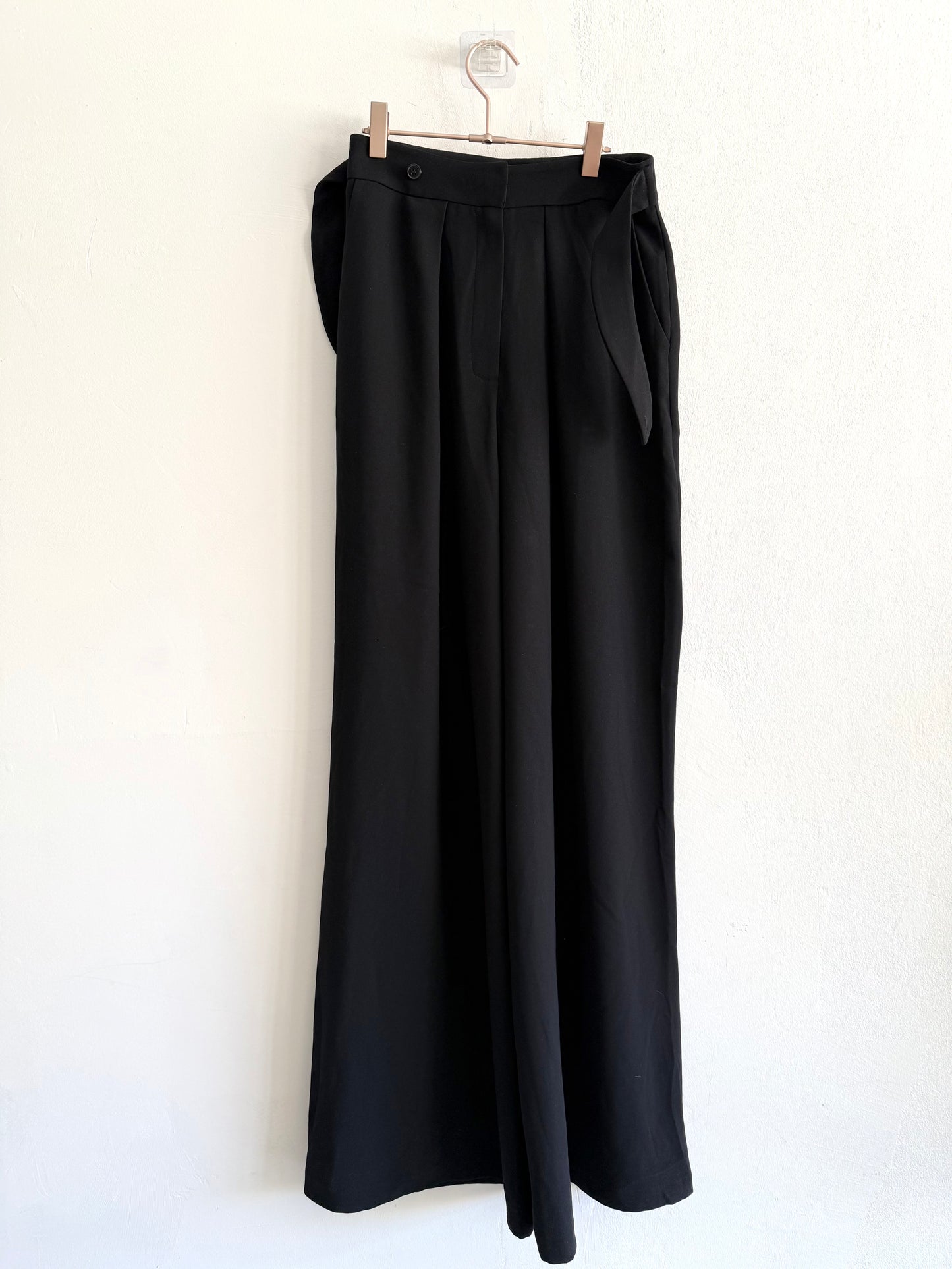 SAMPLE Long wide leg trousers black