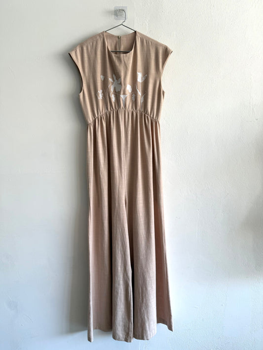 SAMPLE Maternity Martha Jumpsuit - beige