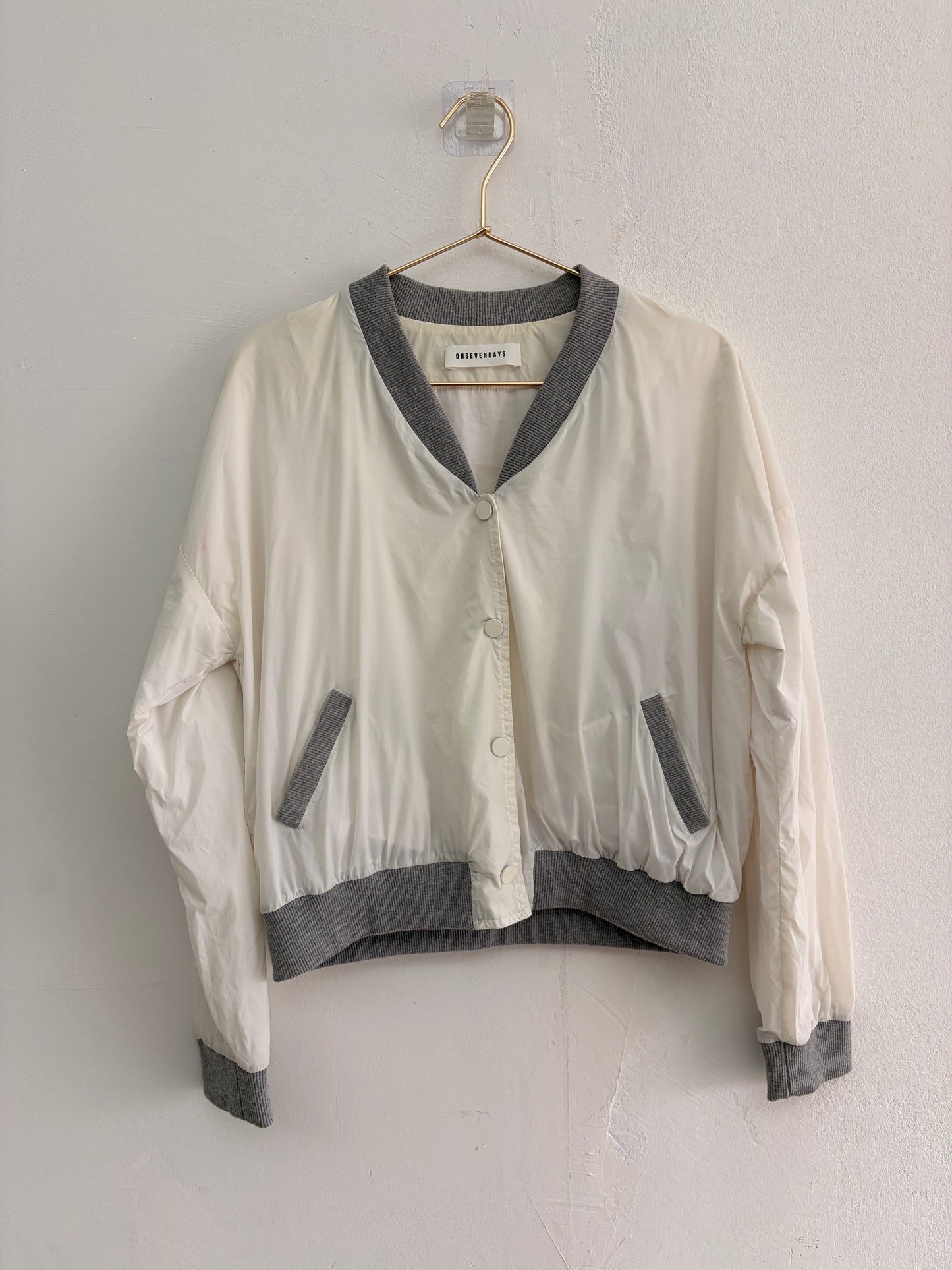 SAMPLE - bomber jacket white SMALL