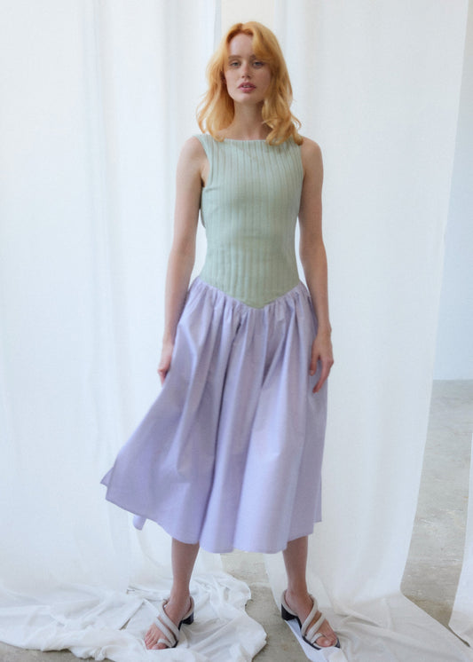 Martina Dress - Green & Purple - OhSevenDays