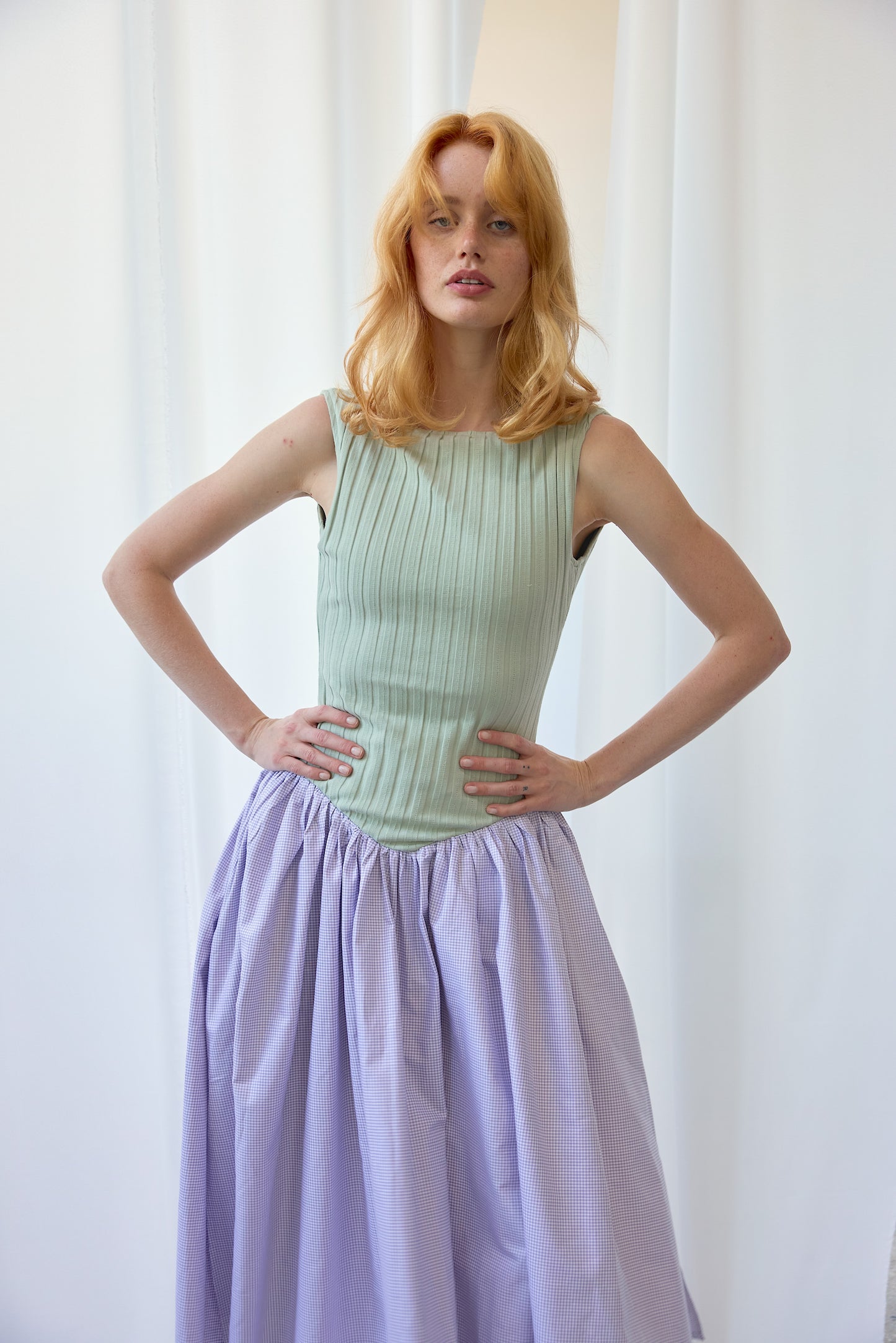 Martina Dress - Green & Purple