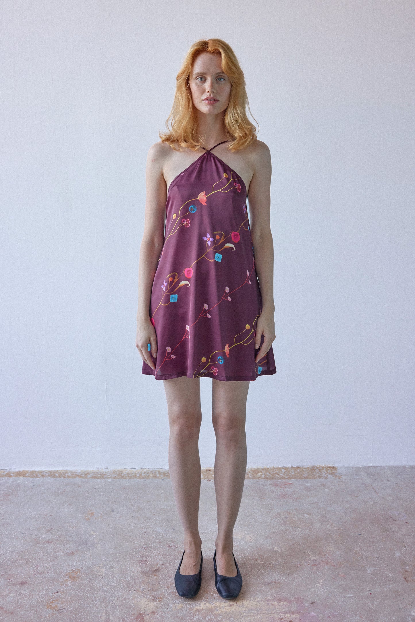 Evonne Dress - Burgundy - OhSevenDays