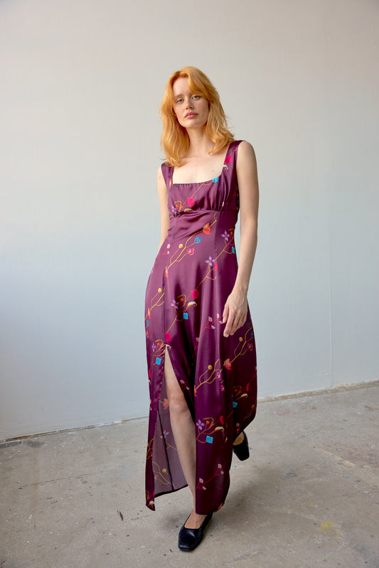 Caroline Dress - Burgundy