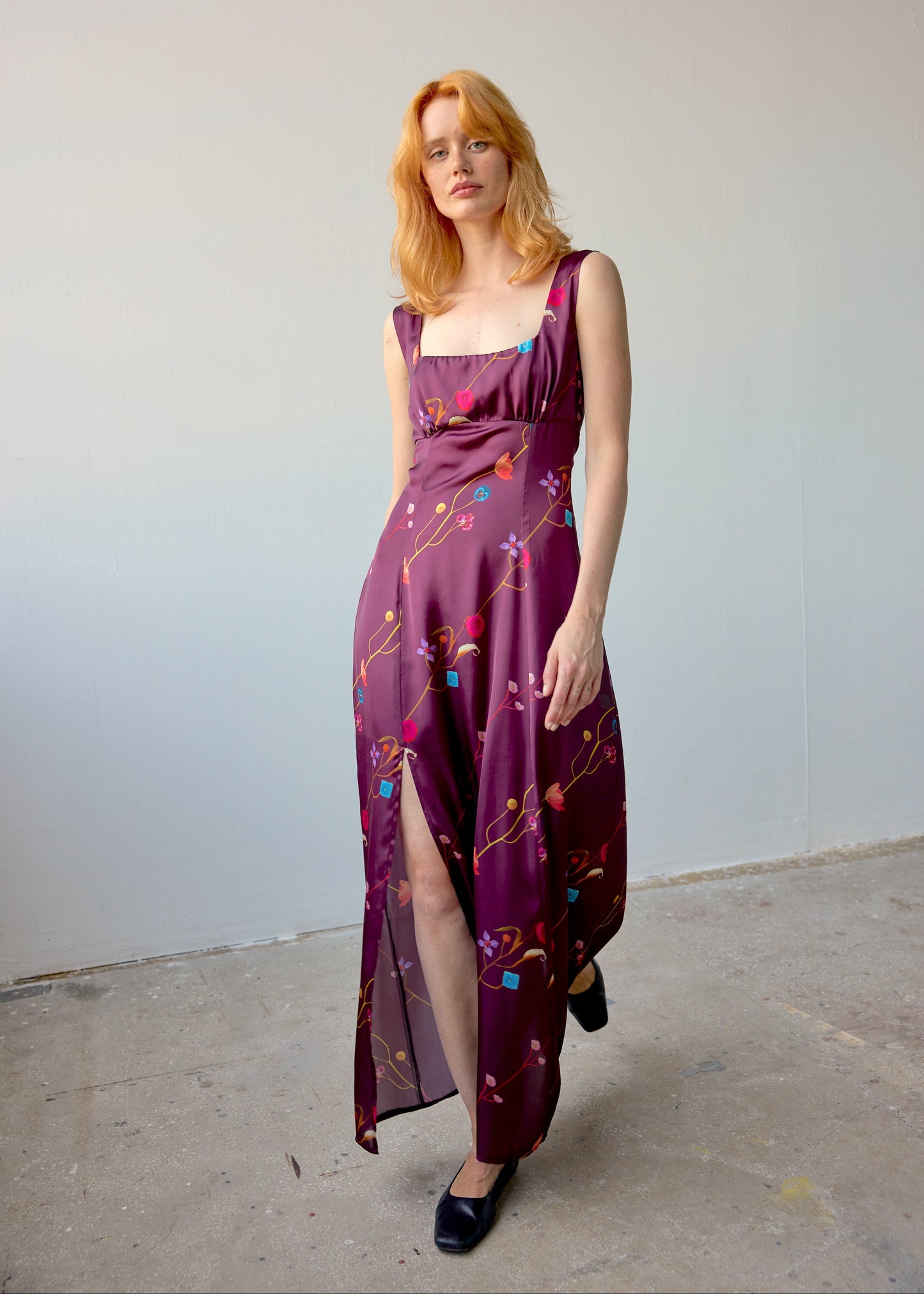 Faulty Caroline Dress - Burgundy