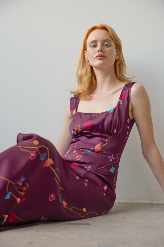 Caroline Dress - Burgundy