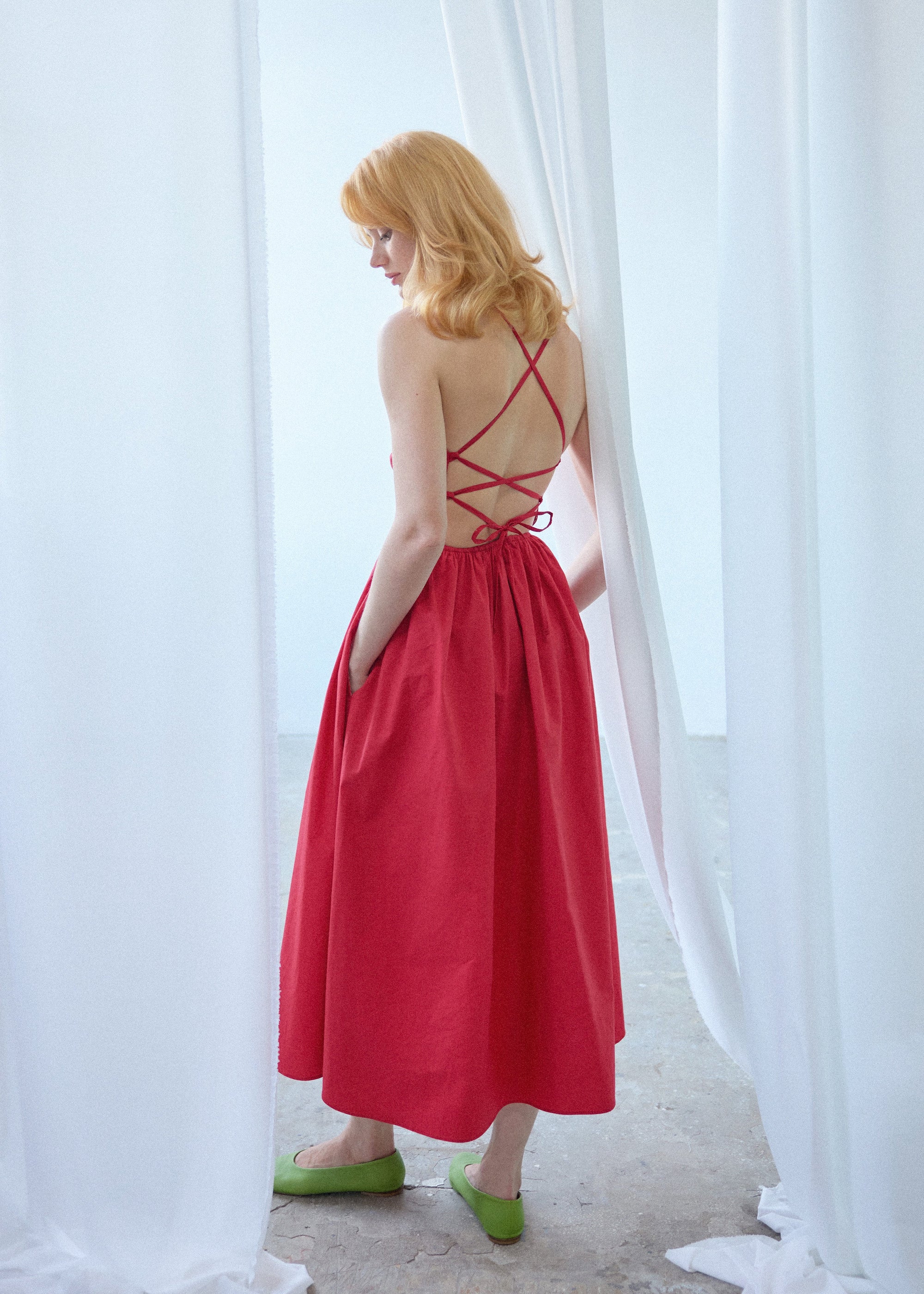 Beth Dress - Cherry - OhSevenDays