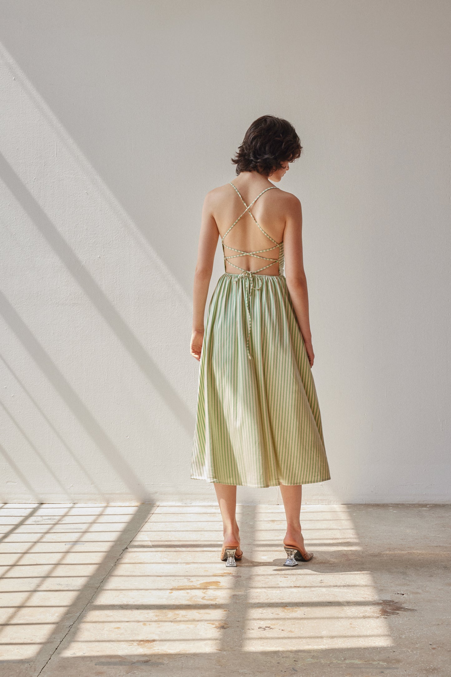 SAMPLE Beth Dress green - Viscose