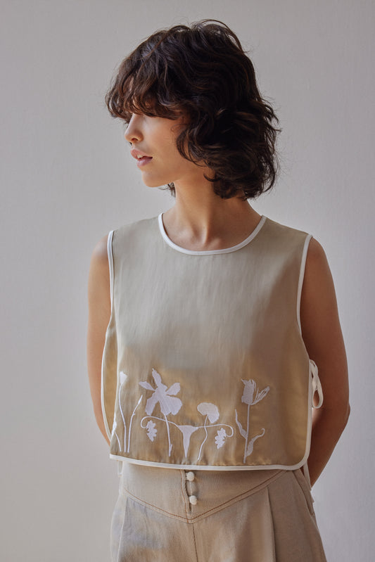 Maya Vest Top - Beige