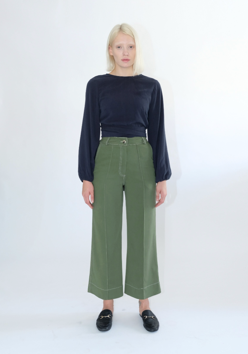 SAMPLE High Kick trousers GREEN LARGE