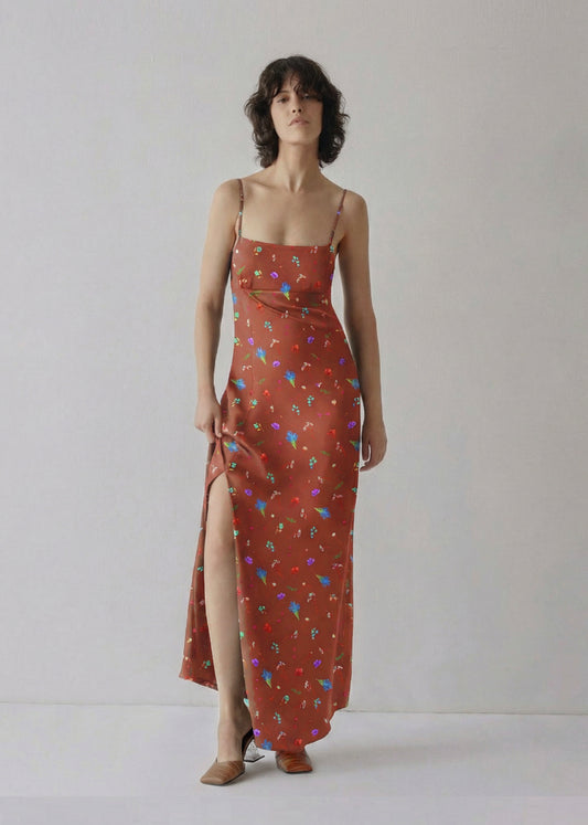 Cordelia Dress - Copper Floral