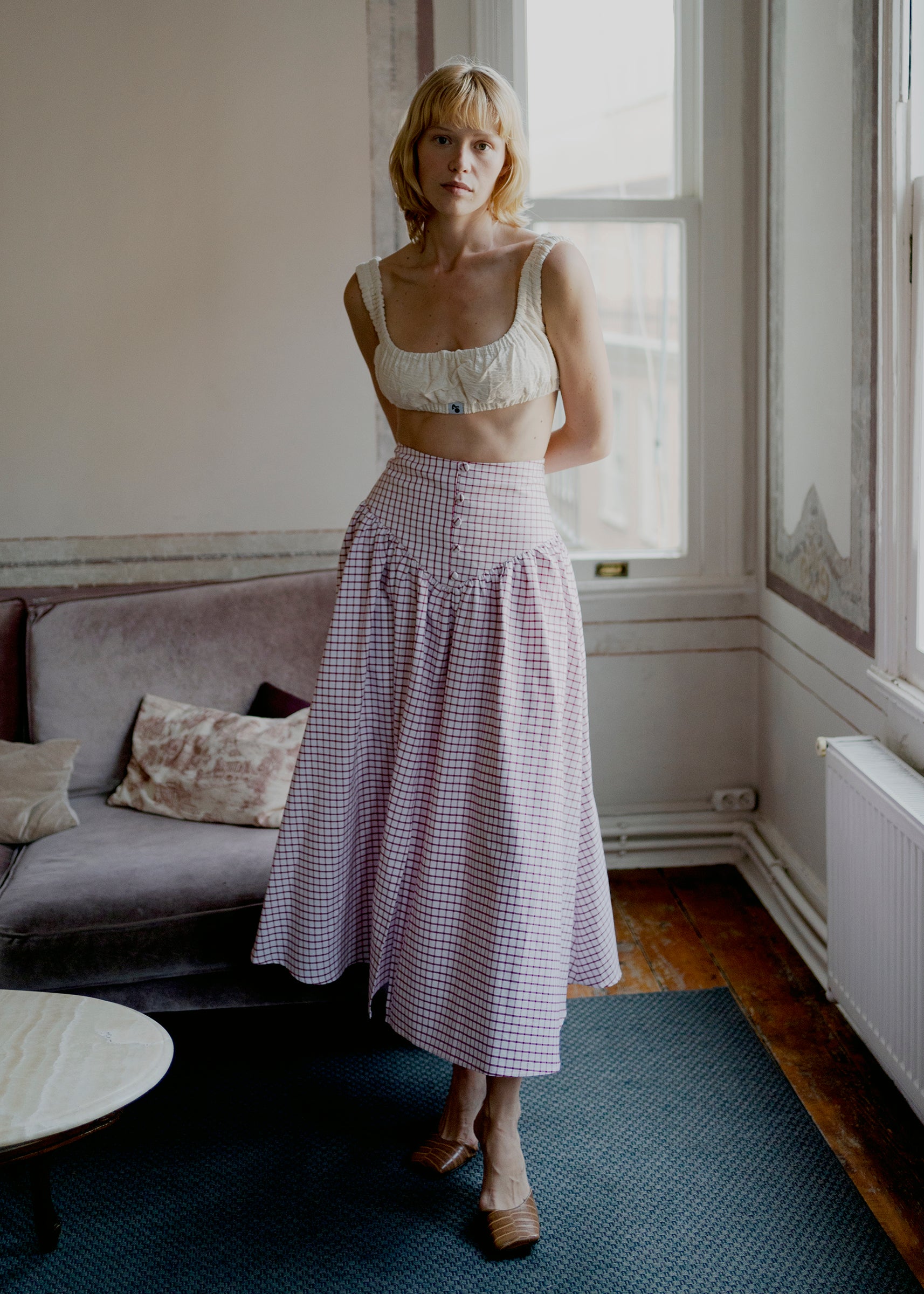 Dani Skirt - Red Check - OhSevenDays