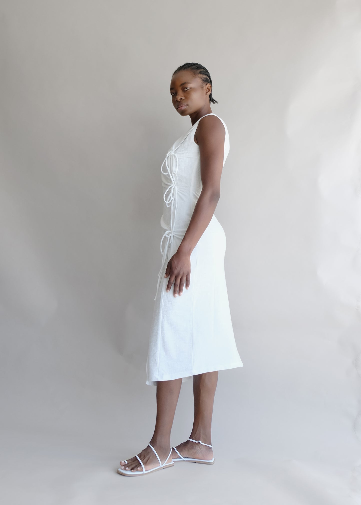 Margaret Tie Midi dress