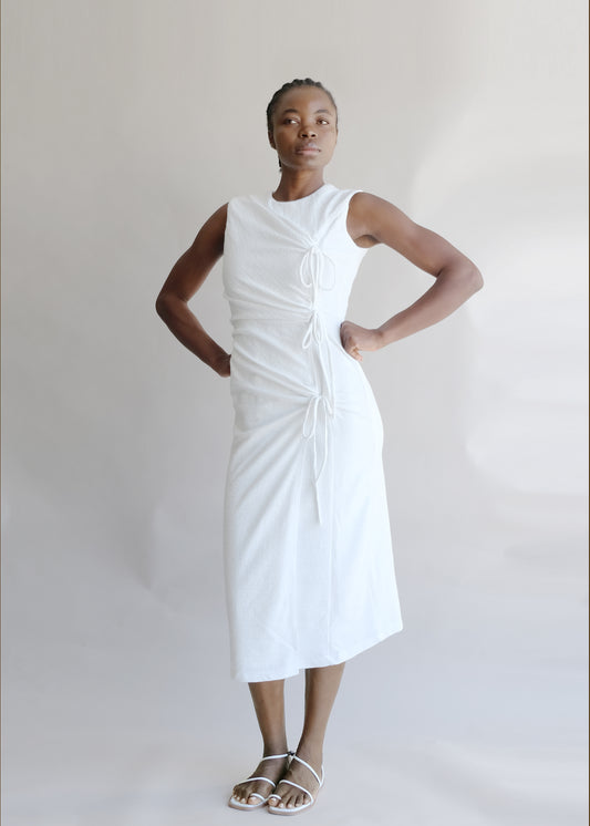 Margaret Tie Midi dress - OhSevenDays