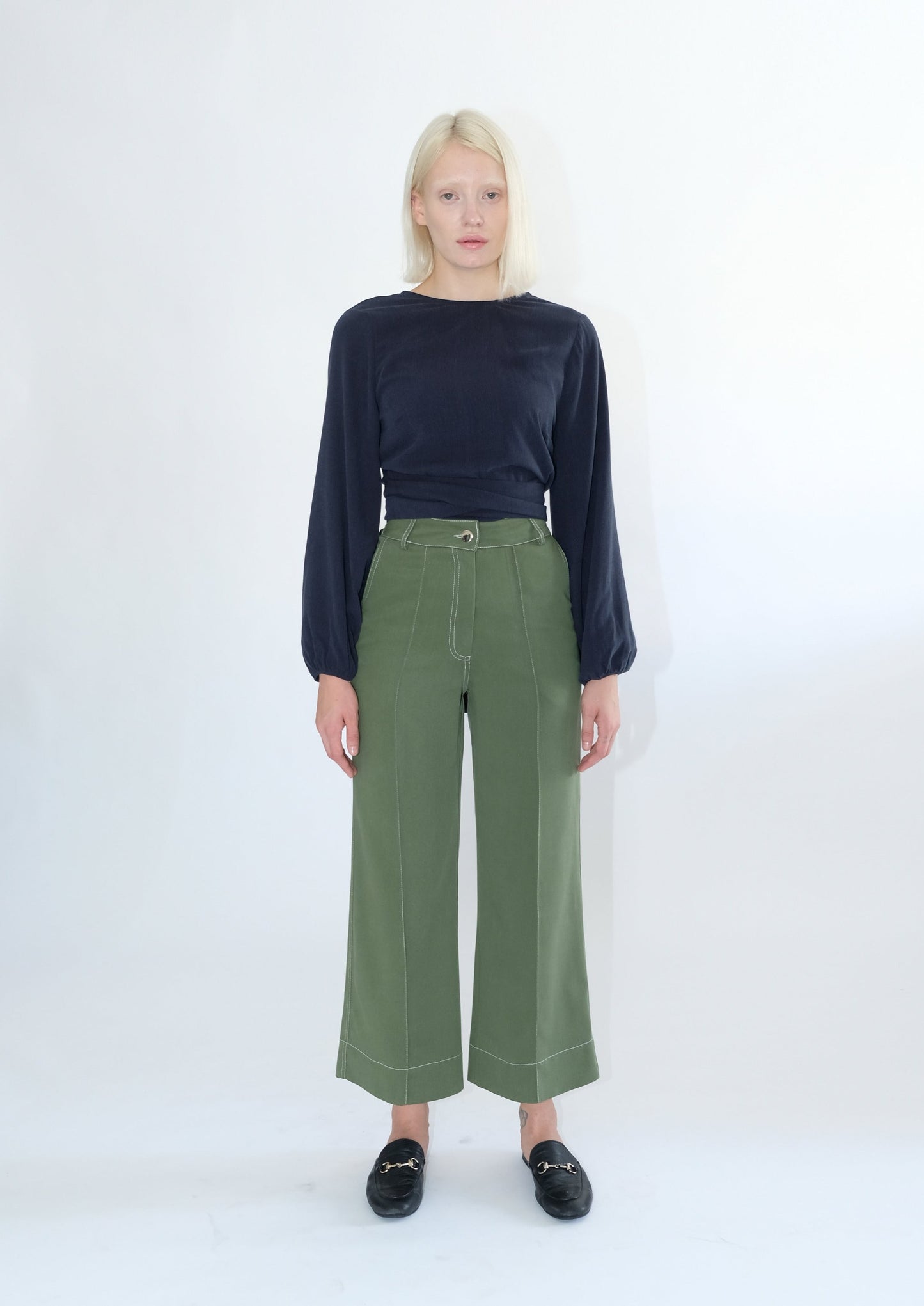 SAMPLE High Kick Trousers - Moss